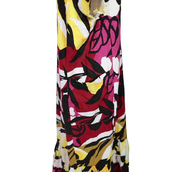 For Cynthia NWT Maxi Dress Lagenlook Linen Blend Hawaii Floral Island Beach XL - Picture 14 of 15